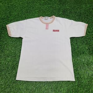 Vintage 90s Browns Ringer Shirt Womens Large 20x26 White USA